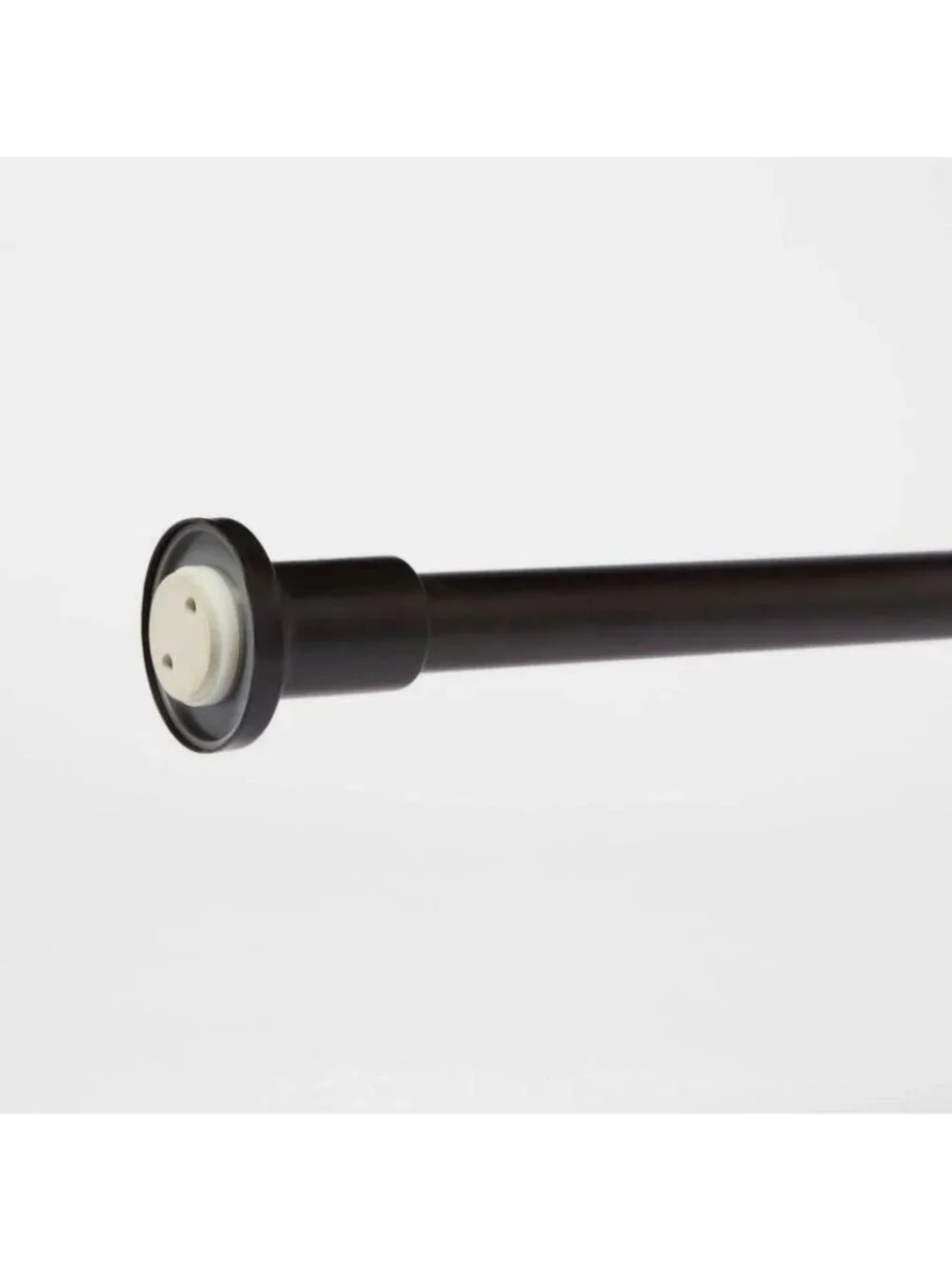 Dual Mount Bronze Finish Cast Finial End Shower Curtain Rod 46